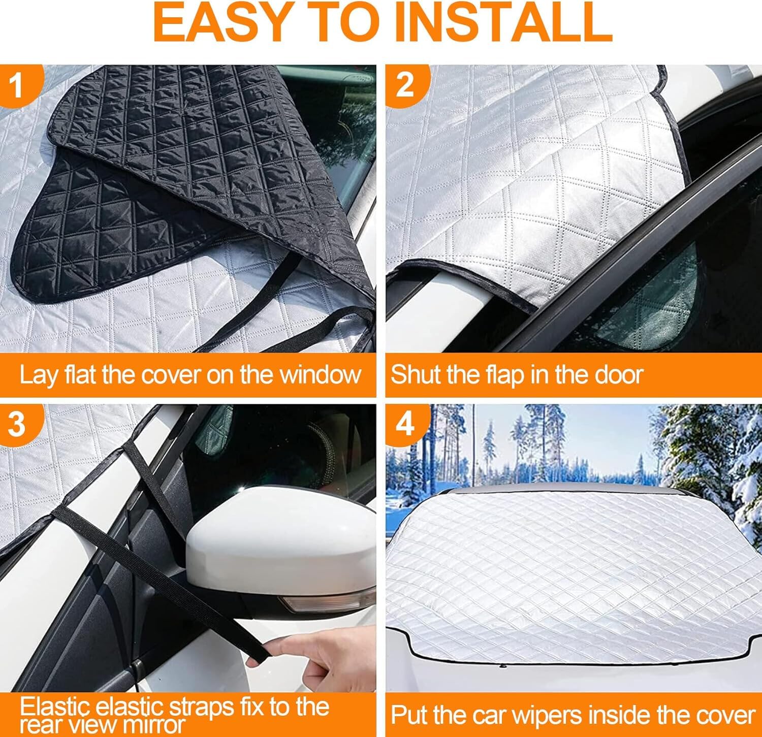 Parasole Auto Parabrezza 2026 con 8 Magneti Copriparabrezza Pieghevole 178 x 150 CM