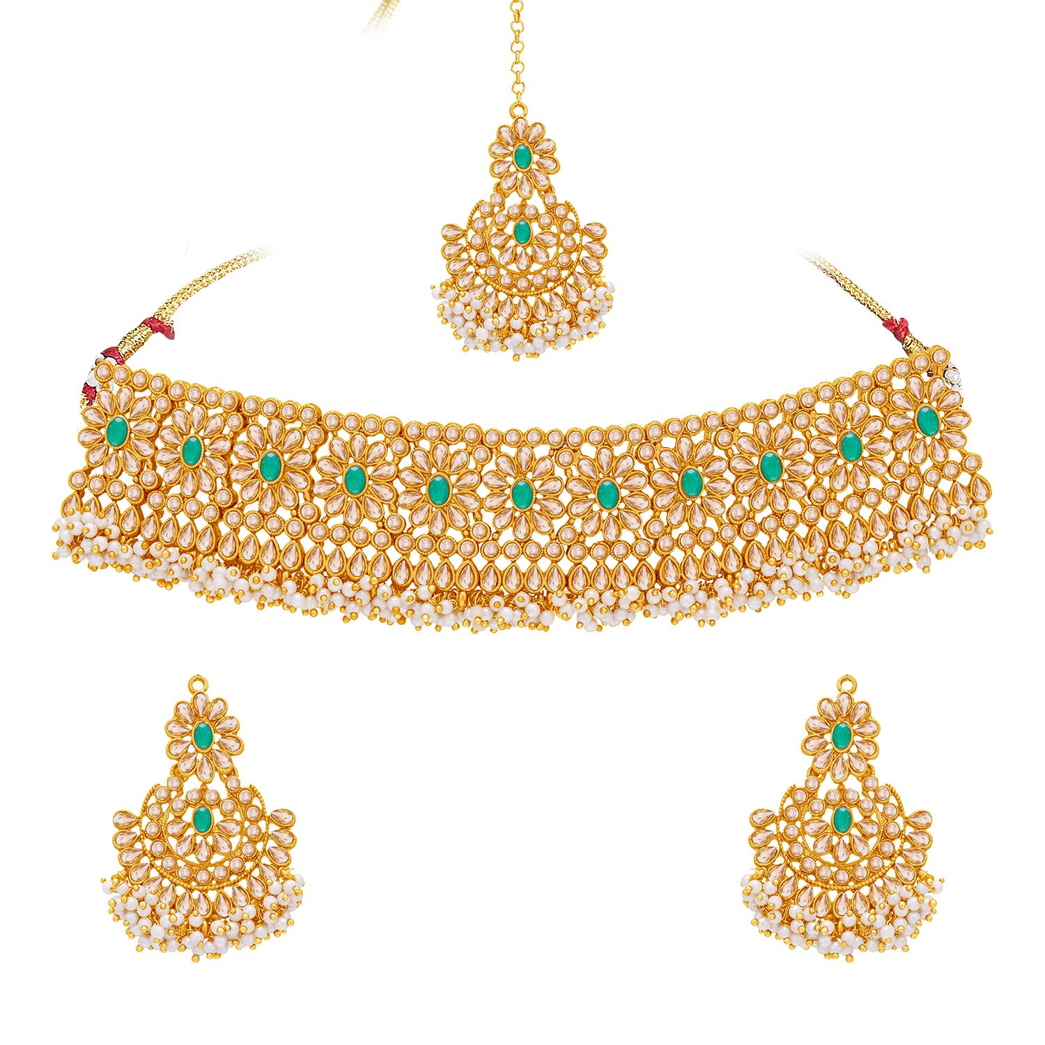 See full amazon price history chart for Sukkhi Graceful Gold Plated Kundan & Pearl Choker Necklace Set For Women (Ns101361) Sukkhi Graceful Gold Plated Kundan & Pearl Choker Necklace Set For Women (Ns101361) (B0B4WY6ZCY) Amazon Price History, Amazon Price Tracker