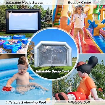 GZKYYLEGS Bounce House Blower for Inflatables, 950W+480W Powerful Inflatable Blower Portable Fan Pump for Inflatable Bouncy Castle, Bubble House, Jump Slides, Water Slide, Spray Booth