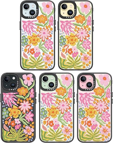 Miniatura 7 de Funda compatible con iPhone 15, bonita estética, duradera y a la moda, divertida funda para teléfono, diseño femenino de flor de la pasión para