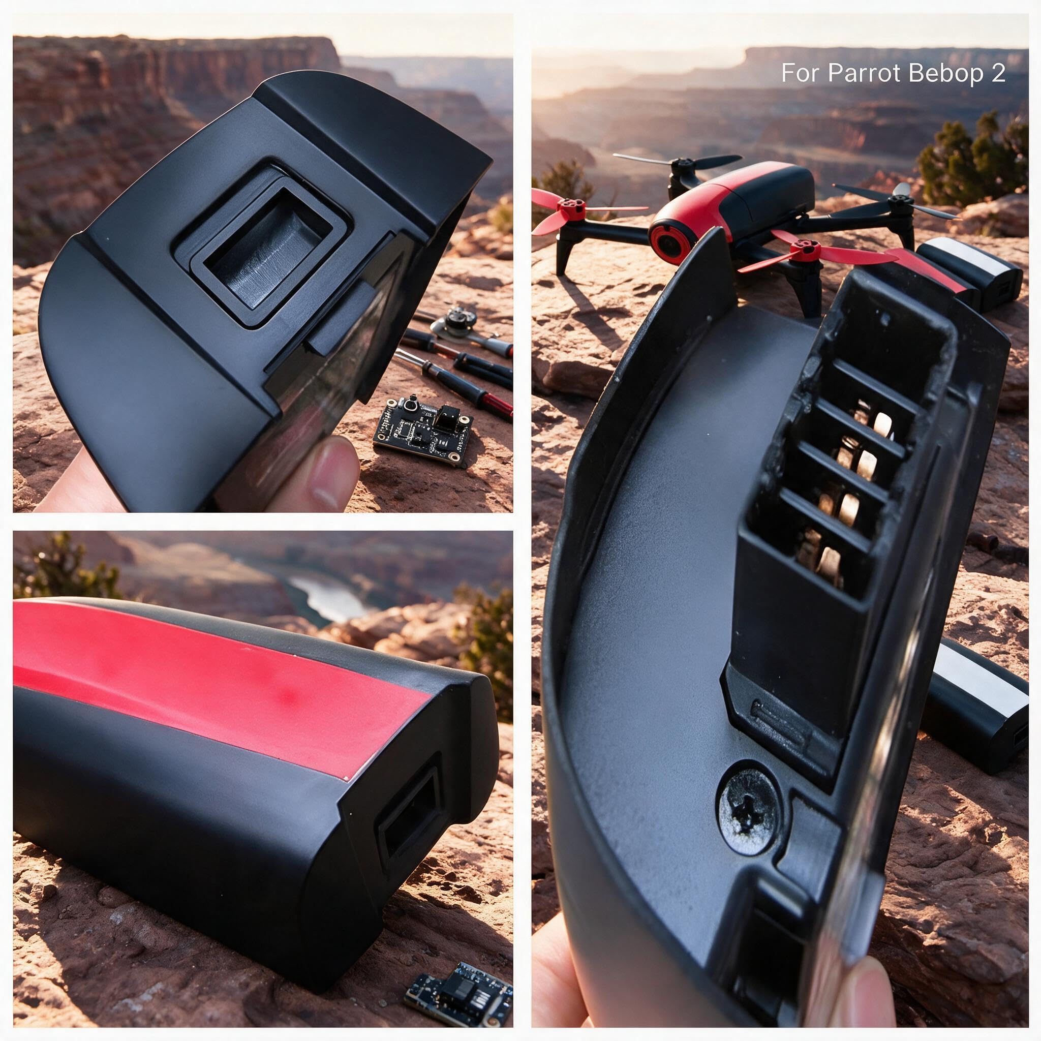 Parrot Bebop 2ドローン用 アクセサリ メインカメラユニット Amazon | Bebop 2 バッテリー 2個 x 4250mAh リポバッテリー Parrot