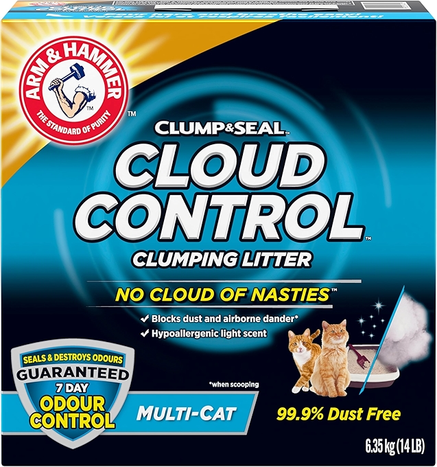 Arm & Hammer Clump & Seal Cloud Control Cat Litter for Multi-Cat Homes