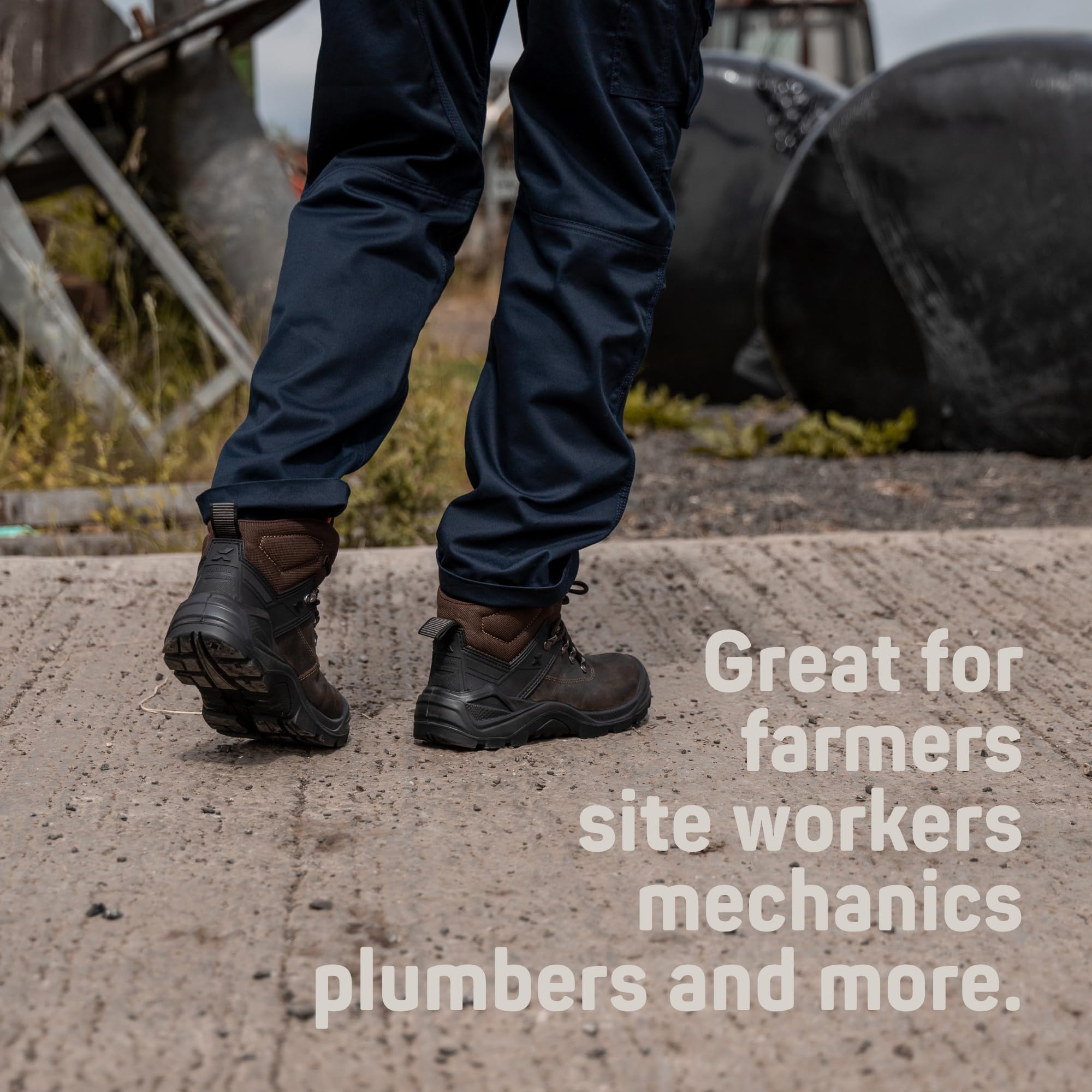 Xpert - Warrior S3 Safety Boots. Lace Up Steel Toe Cap Shoes, Comfortable And Water Resistant Boots For Men. S3 Rating With Midsole Design For Safety and Ankle Support