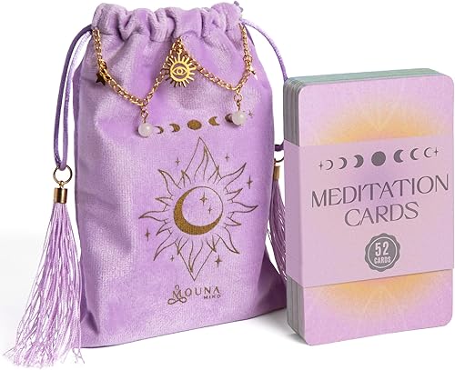 Tarjetas de atención plena para aliviar el estrés, 52 tarjetas de meditación diarias para afirmaciones conscientes, tarjetas de afirmaciones