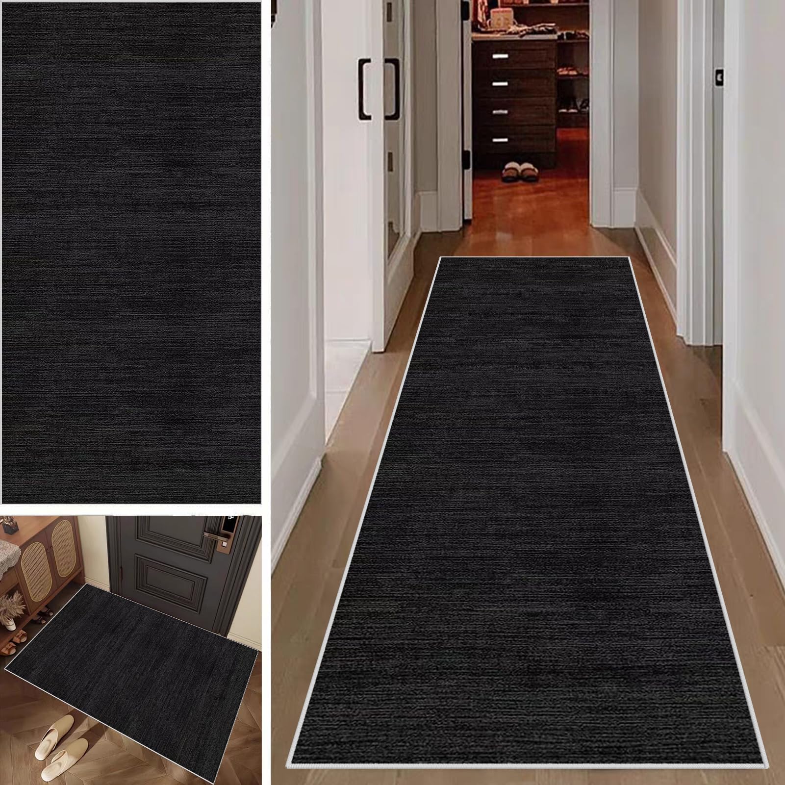 SUNMME Non Slip Kitchen Runner Rugs Carpet Runners for Hallway Machine Washable Hall Runner Narrow Rug Absorbent Area Rug Door Mats Runner Rug for Hallway Living Room Entryway 70 x 180 cm