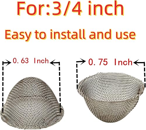 Miniatura 2 de 30 piezas de pantallas de tubería de 0.75 pulgadas (34) de acero inoxidable con diseño cónico con caja de metal. Tamaño ajustable