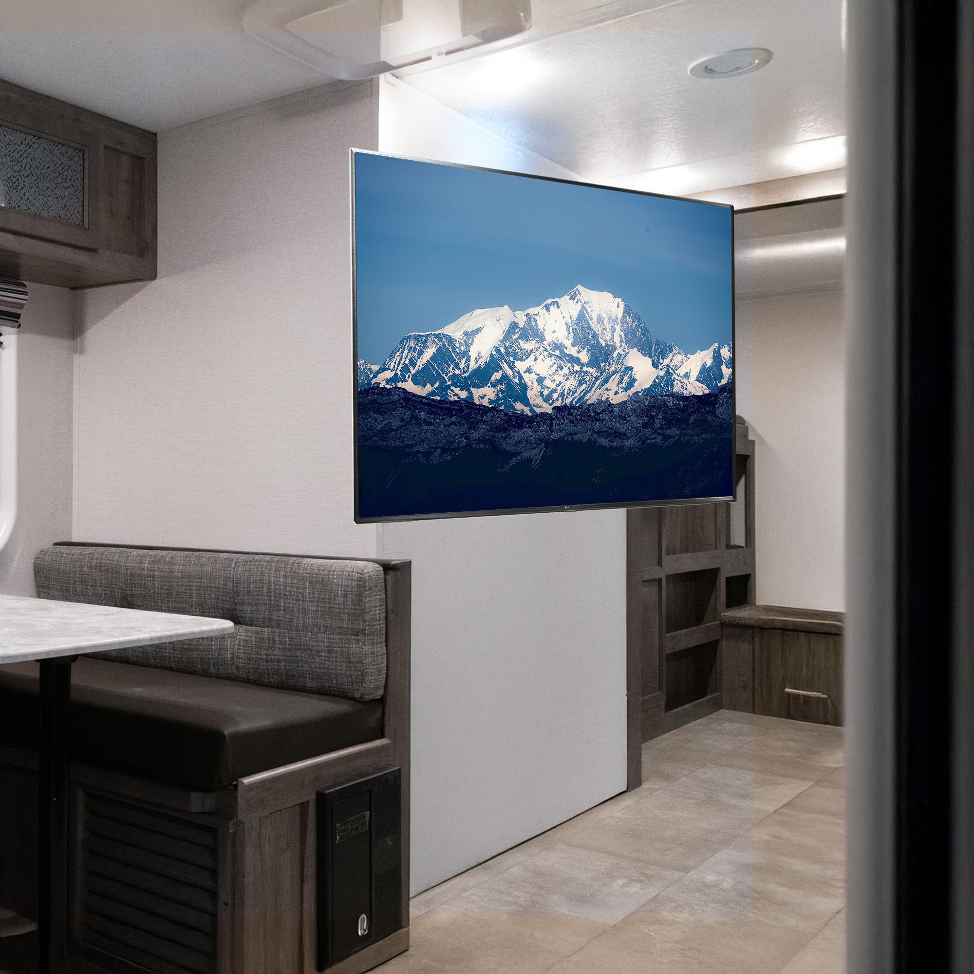 VIVO Supporto TV per camper da 23 a 55 schermi, max VESA 400 x 400 mm, supporta fino a 34,9 kg, staffa da parete bloccabile con braccio, nero, MOUNT-VWRV4L