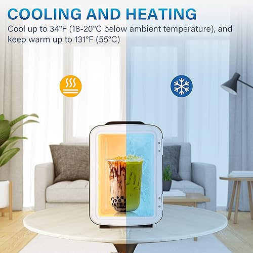 Miniatura 2 de Simple Deluxe Mini nevera refrigerador portátil de 4 l6 latas sin freón refrigerador pequeño que proporciona un almacenamiento compacto para el