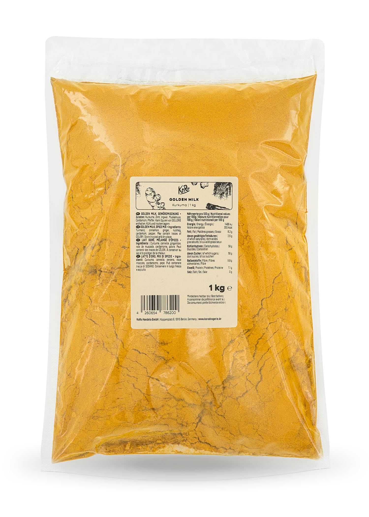 KoRo - Golden Drink 1 kg - vegan - Bevanda tradizionale ayurvedica - aromatico e ideale per l'inverno - facile da preparare