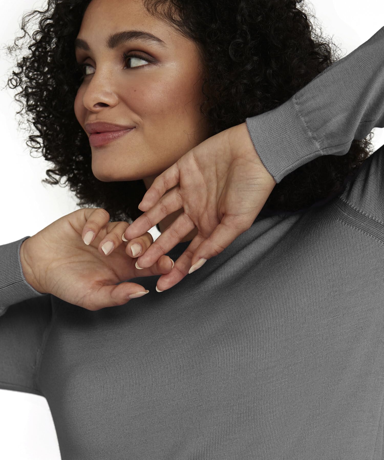 Falke Mujer Basic New Merino Crew Neck suéter pulóver Elegante clásico para el Trabajo y el Tiempo Libre con Escote Redondo Transpirable regulación climática antiolor Lana 1 Pieza
