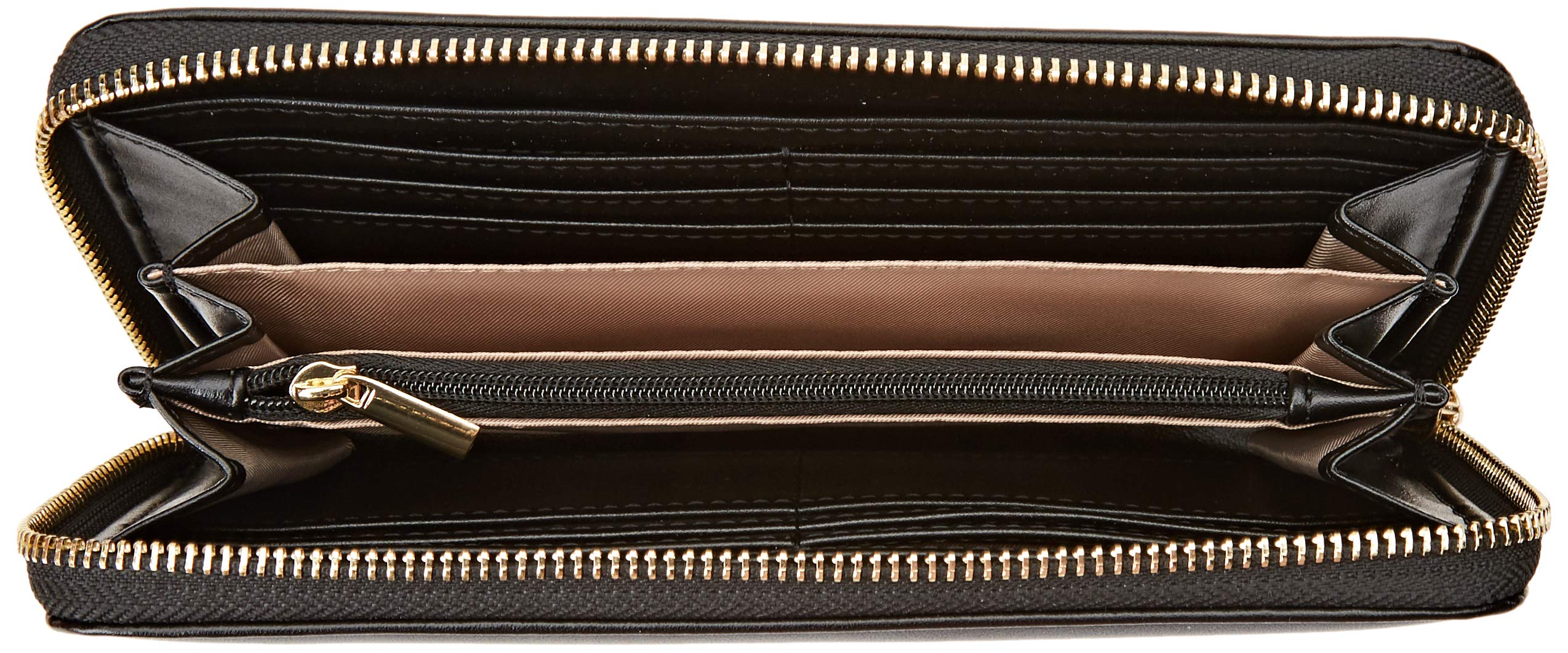 Trussardi Jeans Faith Zip 3pocket Lg Smooth Ec Portafoglio, Donna, Nero (Black)
