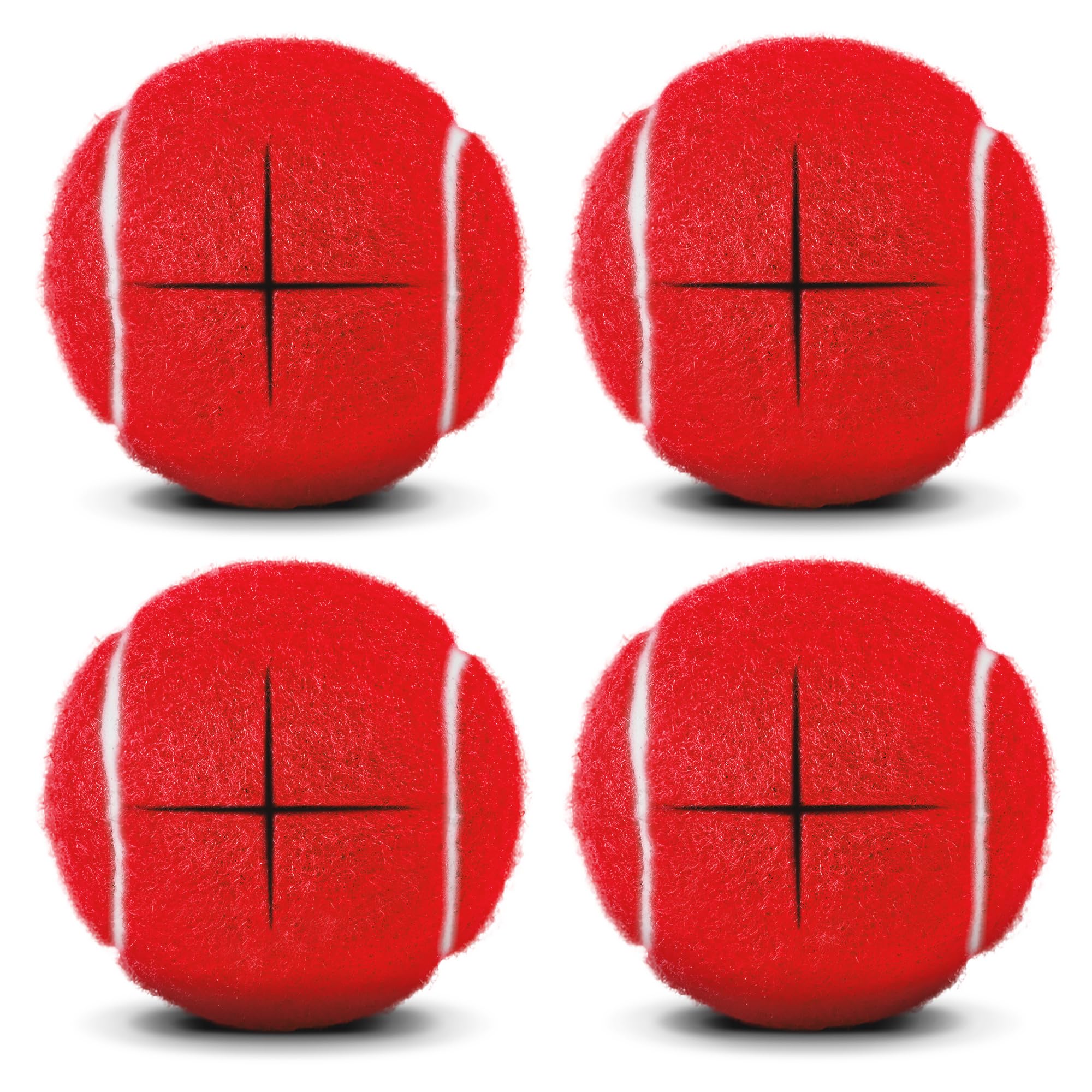 Pre-Cut Tennis Balls for Walkers – Set of 4, Red