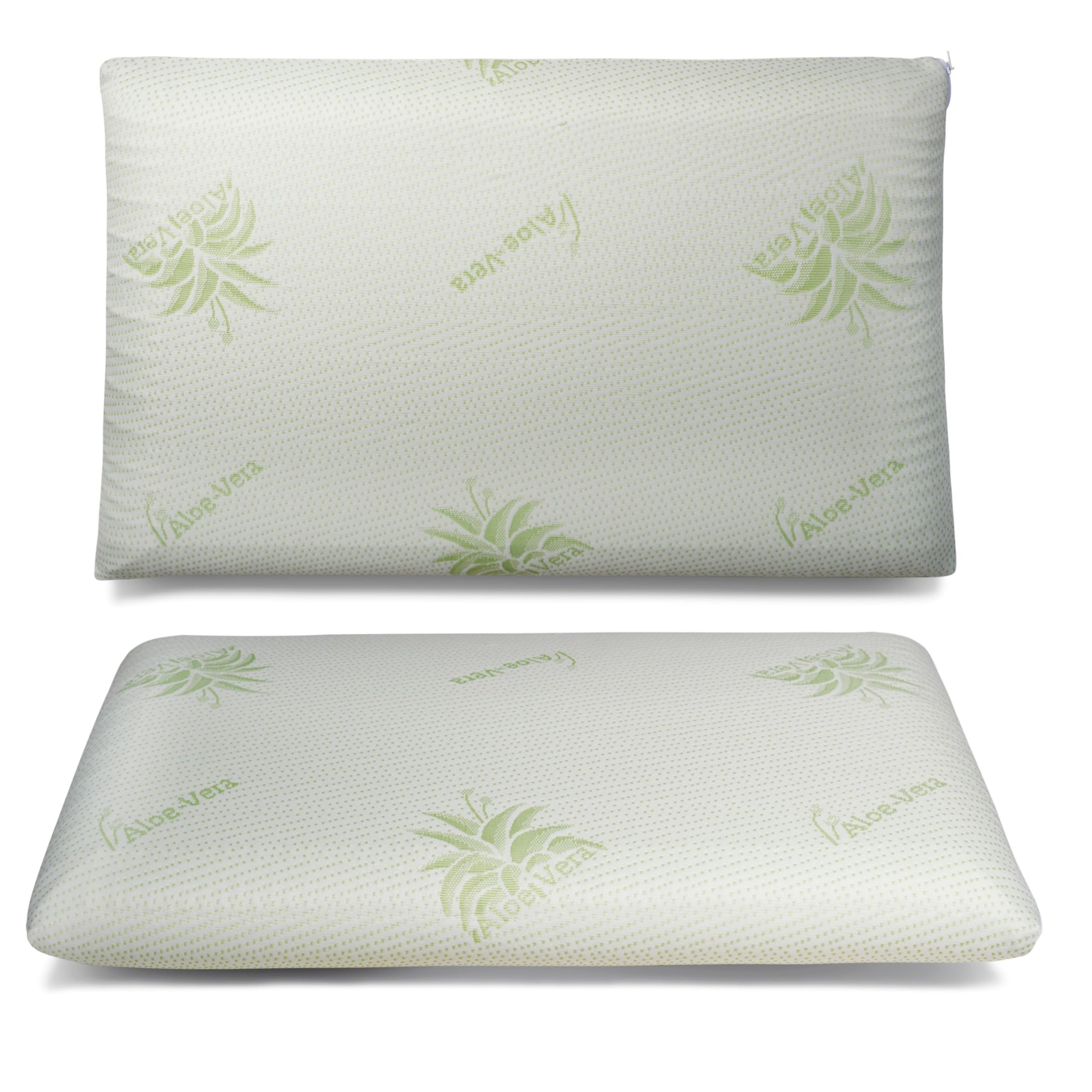 DREAM HAVEN Kissen aus Memory-Schaum mit Aloe Vera-Bezug, Nacken- und  orthopdisches Bettkissen, Anti-Milben und hypoallergen (Kissenbezug mit Aloe  Vera, 1) : Amazon.de: Drogerie & Krperpflege