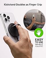 Vista 2 de Mophie 15W Wireless Charging Pad with Kickstand - MagSafe and Qi2 Compatible for iPhone 17/16/15/14/13/12, AirPods Pro (2nd & 3rd Gen), Compact