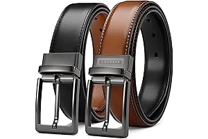 Mens Belts Leather Reversible - One Belt, Two Styles