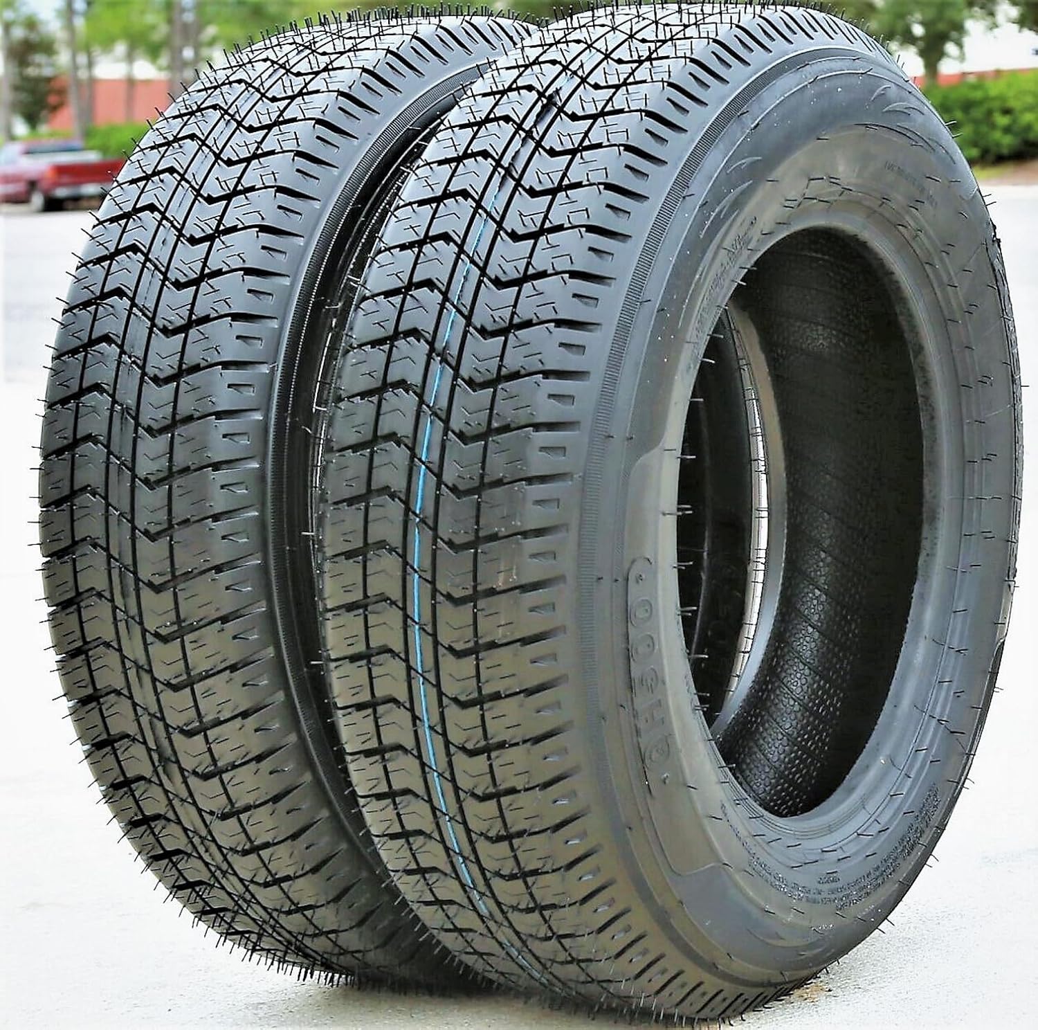 Forerunner QH500 Premium Trailer Tire - ST205/75D15 205/75-15 205/75/15 Load Range C LRC 6-Ply BSW Black Side Wall, Set of 2