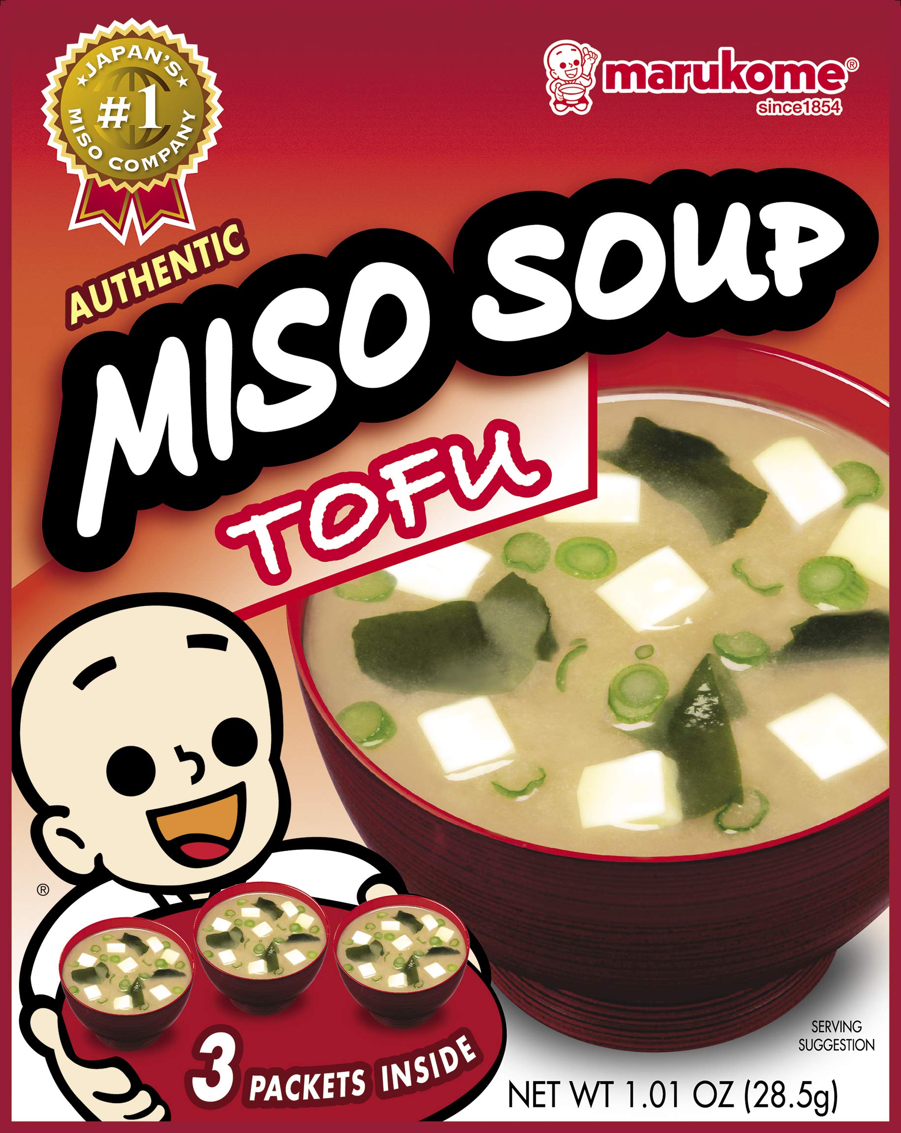 Marukome Miso Instant Tofu, 1.01-Ounce Packages (Pack of 12)