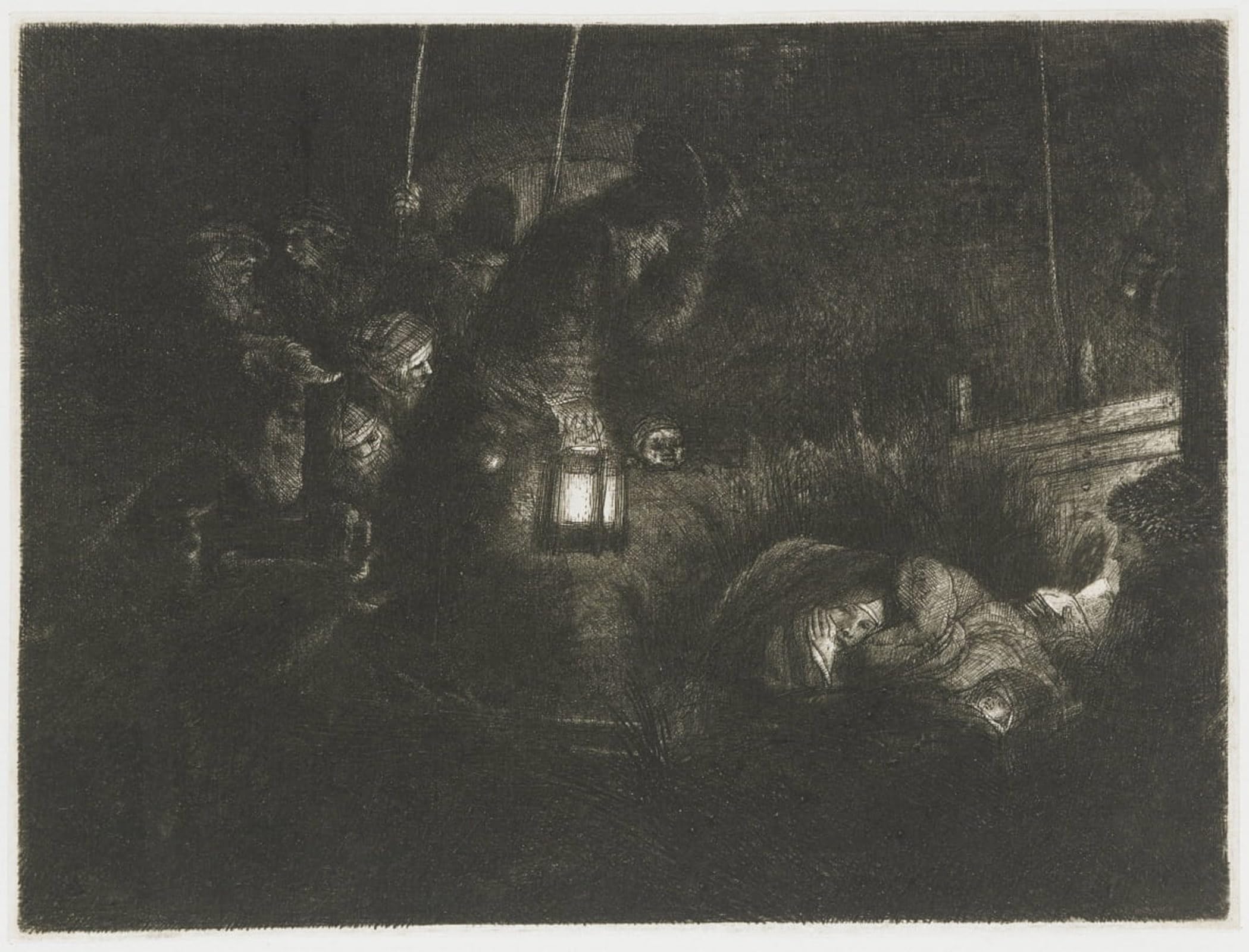 ARTXLXXBN Famous Prints Artwork Pictures Poster Painting Art The adoration of the shepherds: A night by Rembrandt van Rijn Artwork Landscape Pictures for Home Decor 60x90cm