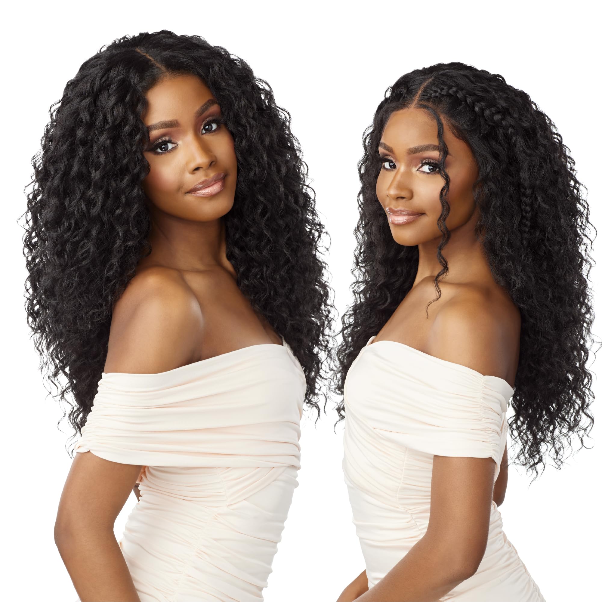 Sensationnel What Lace 13X6 Wigs - Perla Lacefrontal Hand Tied Glueless Synthetic With Natural Density Preplucked Hairline (1 JETBLACK)