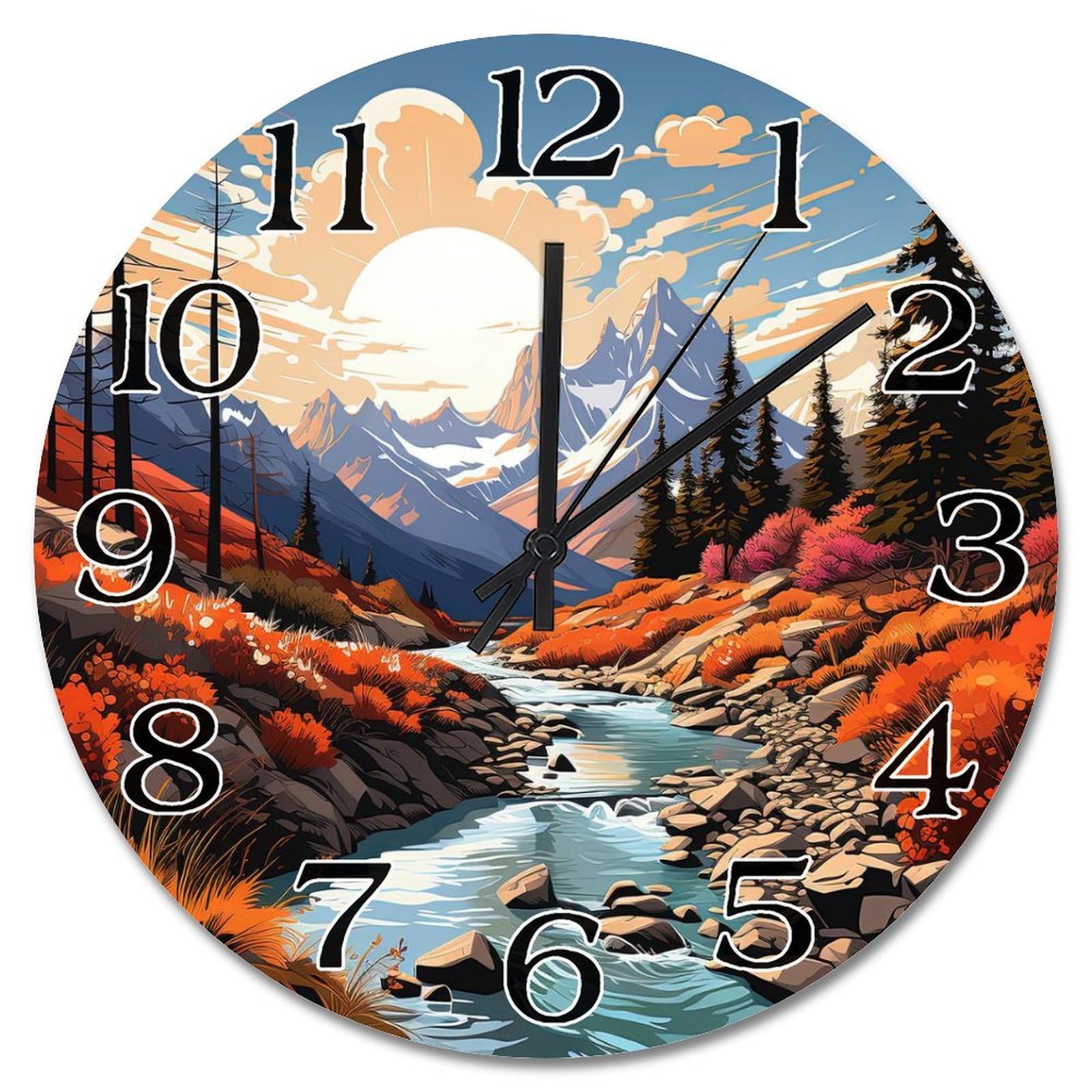 Horloge murale Banff de 38 cm pour salon et chambre