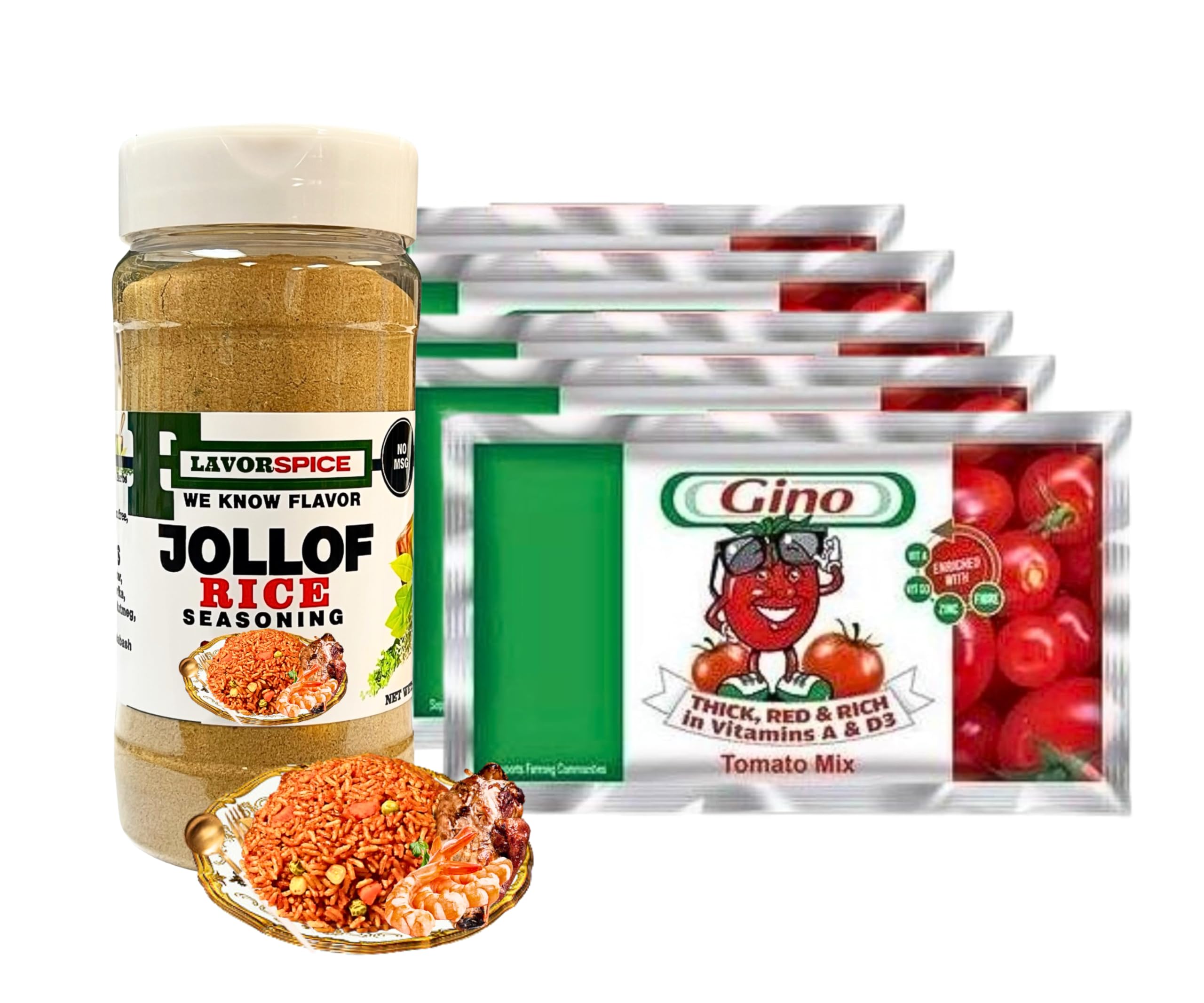 Amazon.com : Tomato Paste 60g | 5 Packs With Jollof Rice Seasoning