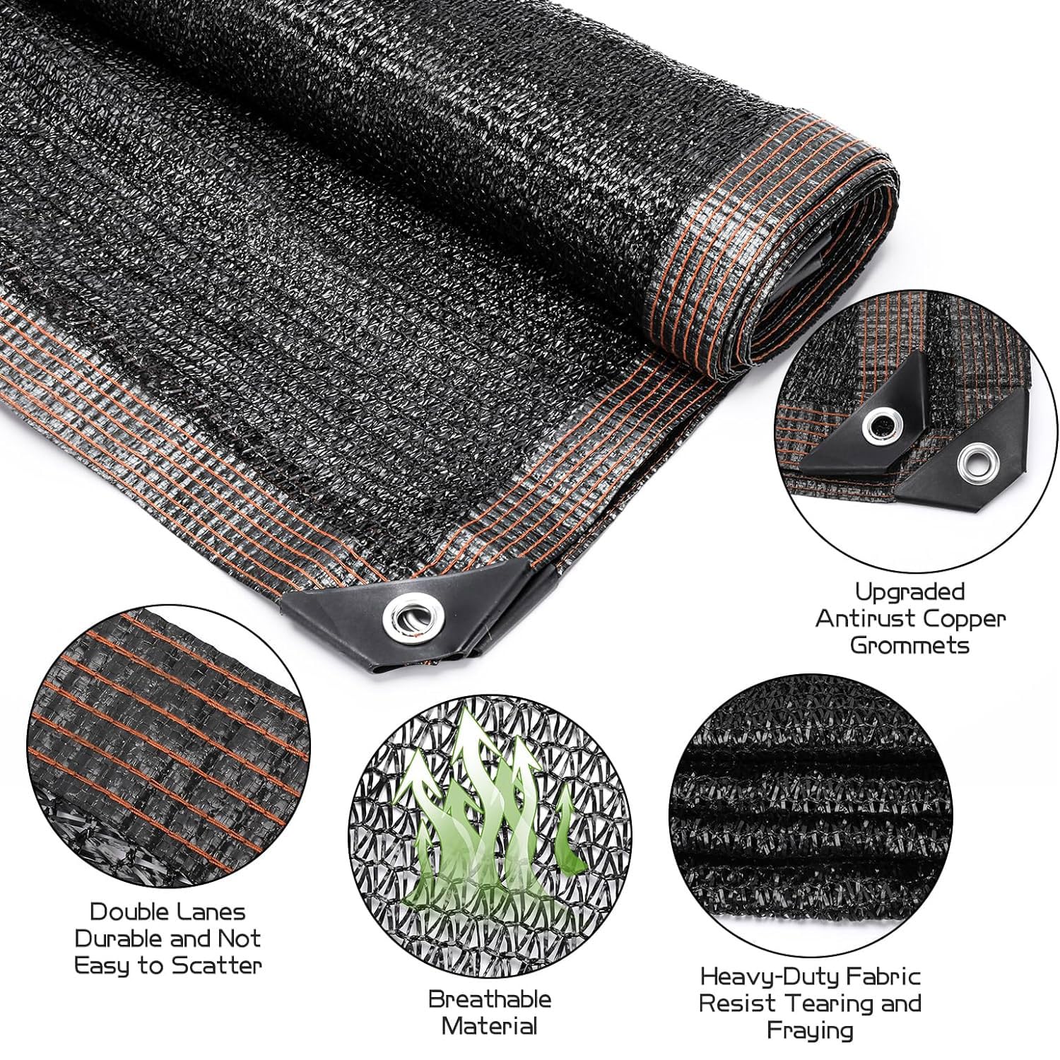 4X5M Filet D'Ombrage,Filet Protection Solaire 90%,Voile D'ombrage avec œillets,Filet RéSistant Aux UV,UV Tissu D'Ombrage pour Pergola,Terrasse,Plantes,Serre,Jardin,Patio Lawn,Poulailler