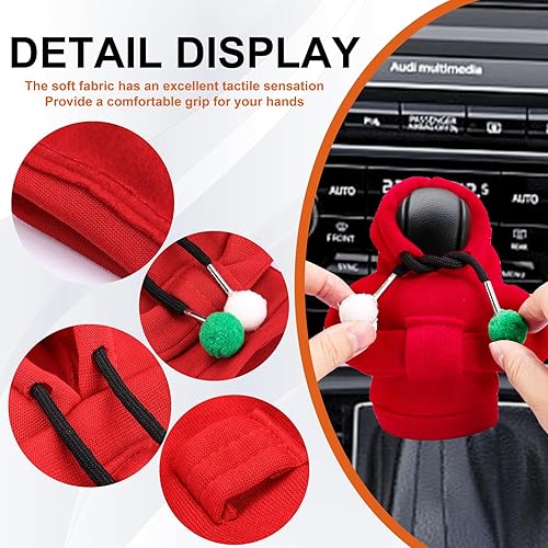 Miniatura 7 de Tensilearm Sudadera con capucha para palanca de cambios de automóvil, protector universal para palanca de cambios de automóvil, diseño único