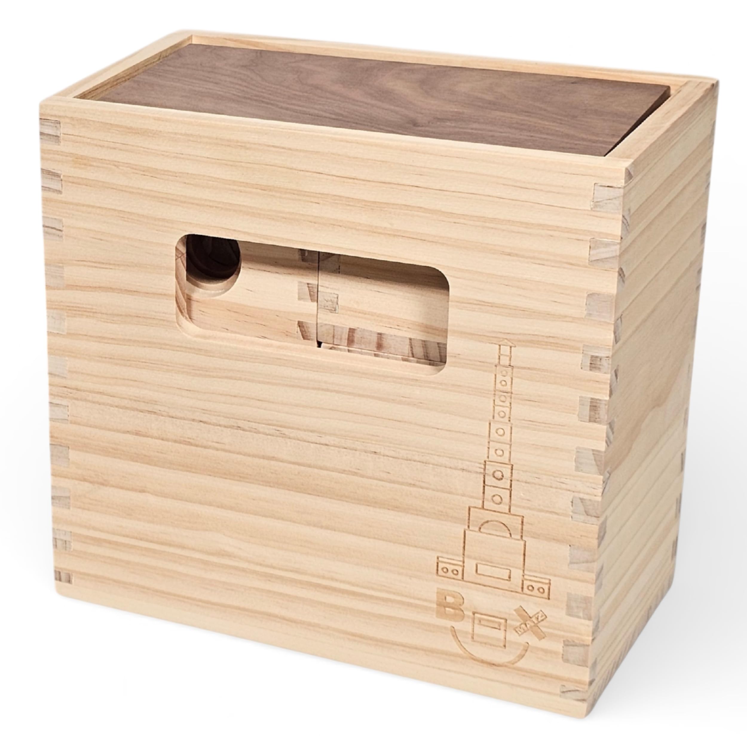 MATZBOX M-Box Montessori kreatywna zabawka z drewnianych klocków – rosnąca wraz z nimi drewniana zabawka premium od 1 do 7 lat – wszechstronne drewniane klocki i pudełka do swobodnej zabawy – trwały