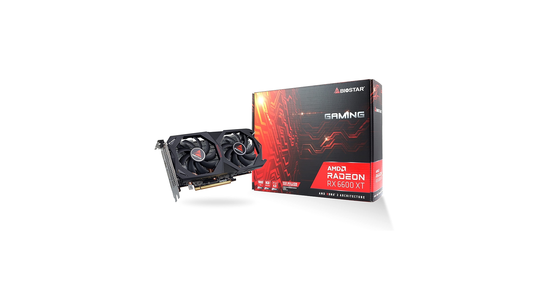 Biostar AMD Radeon RX6600XT GPU Graphics Card, 8GB GDDR6