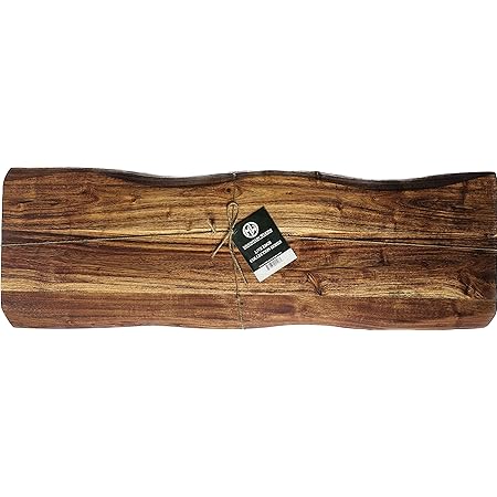 Mountain Woods Brown Hand Crafted Live Edge Acacia Cutting Board/Serving Tray | Cheese Board | Chopping board | Charcuterie board | Butcher Block - 27" x 9" x 0.75"