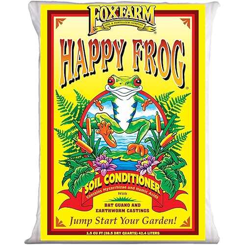 FoxFarm Happy Frog Soil Conditioner, 1.5cu ft - Contains Mycorrhizae and Humic Acids - Increases Root Efficiency and Micronutrient Uptake, Use on All New Plantings