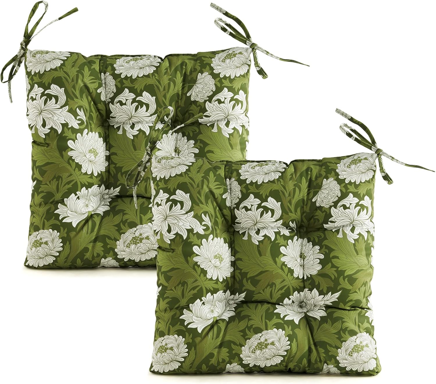 ARTPLANT Outdoor Dinning Seat Pads Cushions with Tie 19"x19