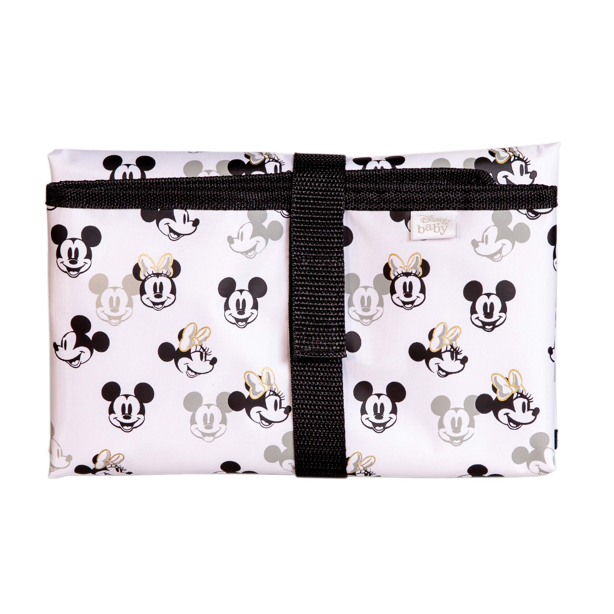 Disney Baby by J.L. Childress Full Body Portable Changing Pad for Baby, Mickey Minnie Ivory , 19x30 Inch (Pack of 1)