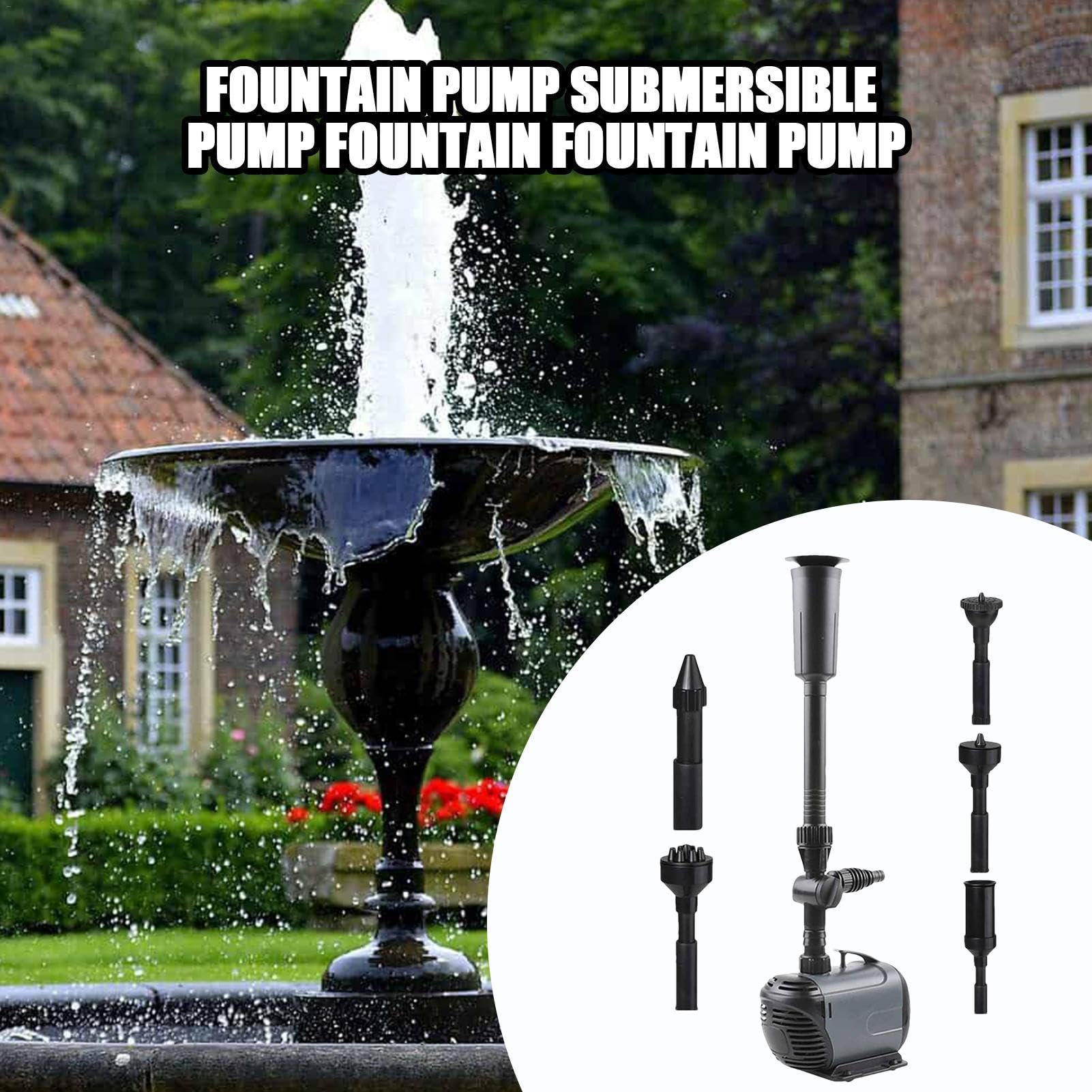 Zestaw pompek wodnych do akwarium, różne pompki z zestawem filtrów i 3 | Regulowane dysze | Idealne do rybnych stawów i fontann dekoracyjnych | Poprawia cyrkulację wody dla żywego życia wodnego