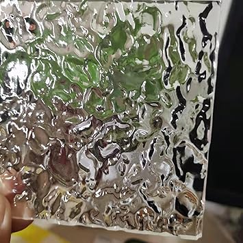 1/8 Acrylic Transparent Wave Ripple Sheet,12inch Plexiglass Acrylic Board for Painting/DIY/Jewel Display/Advertising/Decor