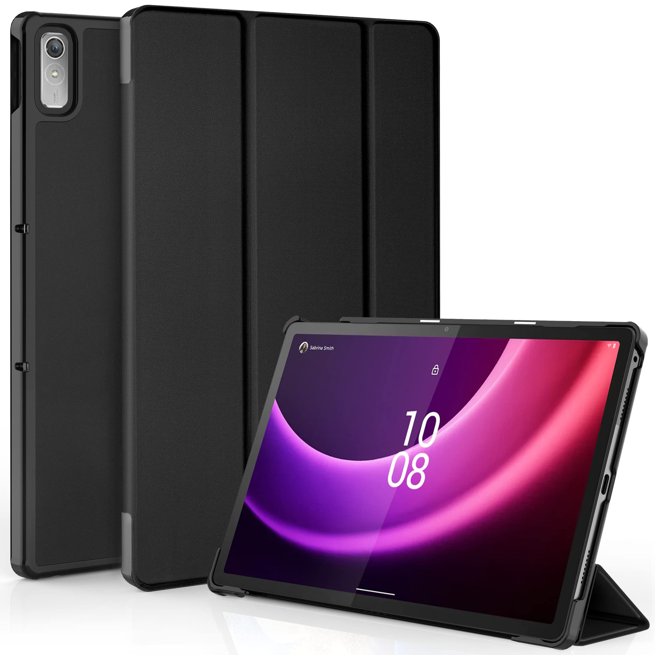 CACOE Hülle für Lenovo Tab P11 2nd Gen 11.5 Zoll TB350FU/TB350XU 2022, Ultra Dünn Case mit Standfunktion Auto Sleep Wake Up Funktion Slim Schutzhülle, Schwarz