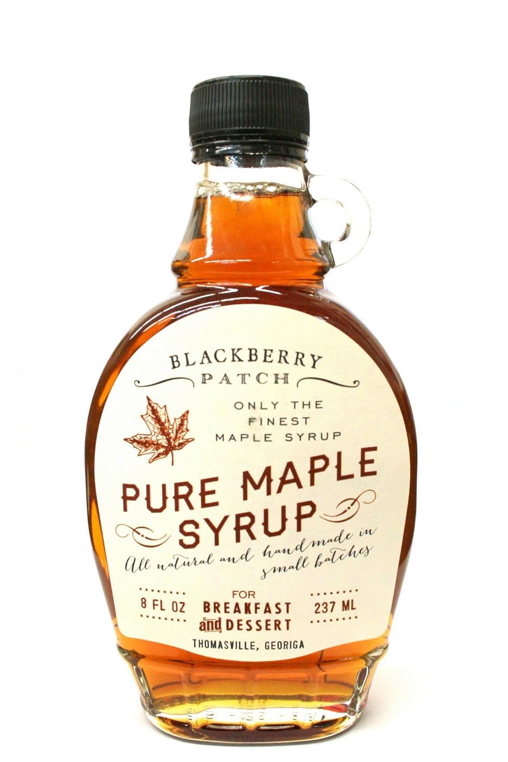 Pure Maple Syrup - Blackberry Patch Syrups 3 Ingredients 8 oz Bottle – Perfect on Pancakes, Waffles & French Toast, Great Dessert Topping (Pure Maple, 8 Ounce)