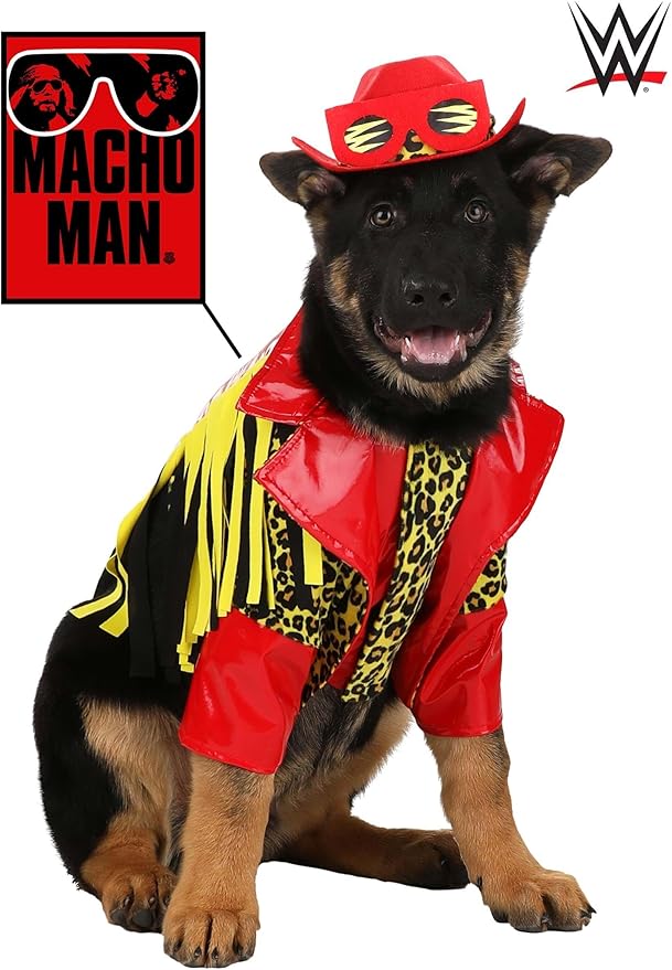 Disfraz Pet Macho Man para Perro Talla S miniatura 2
