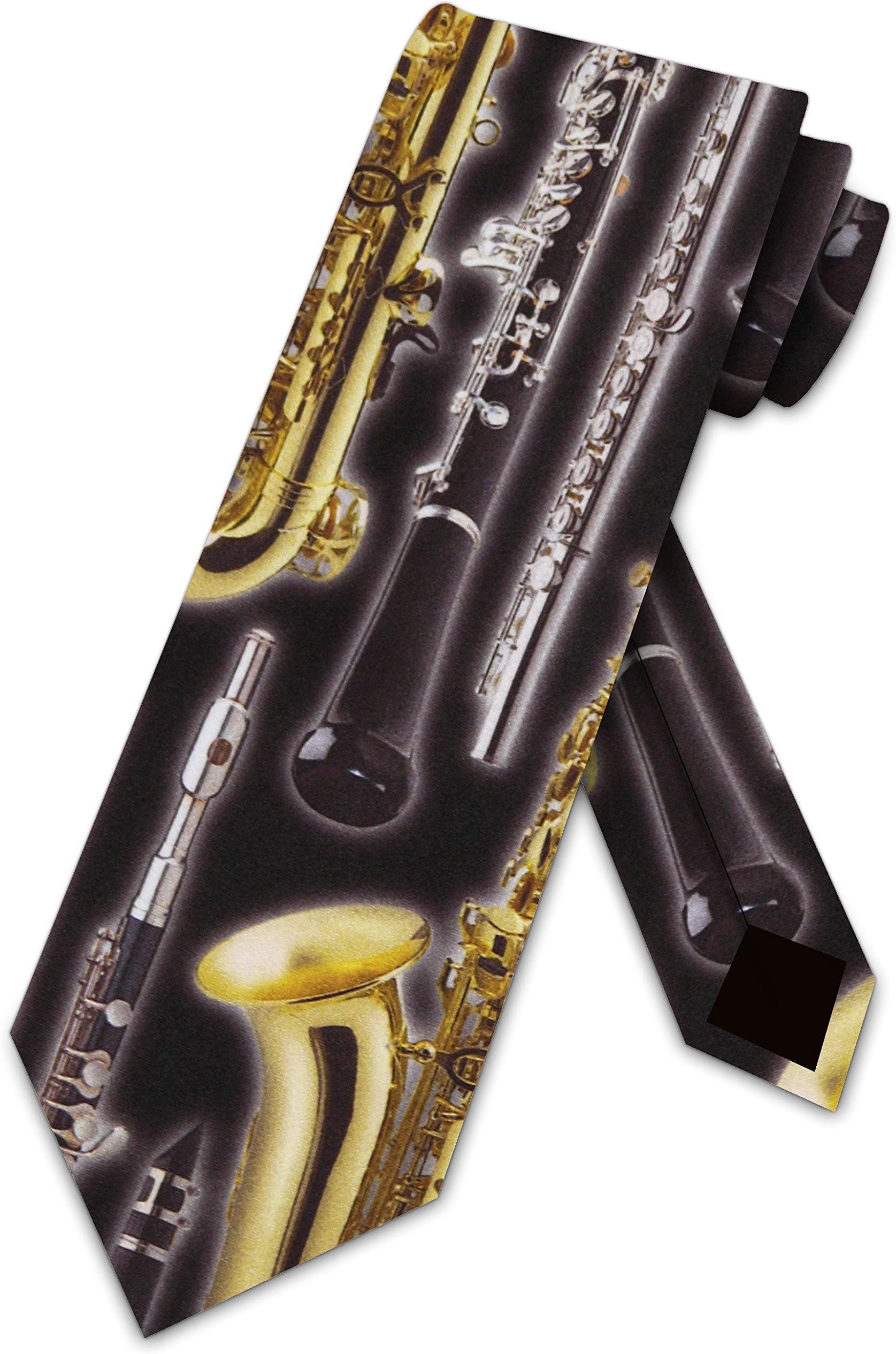Three Rooker Woodwind Instruments Tie Mens Neckties