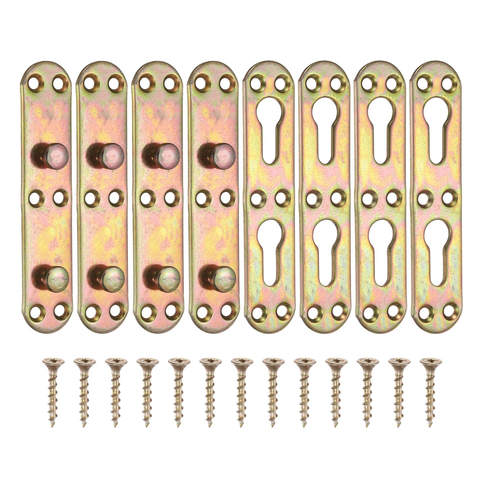 PATIKIL Bed Rail Brackets 5", Carbon Steel Bed Rail Fasteners Hardware for Head Board Footboards Furniture Frame Colorful