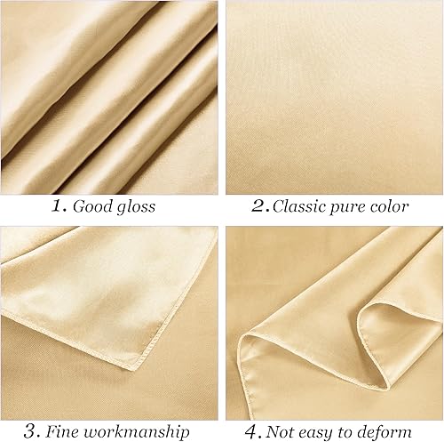 Miniatura 3 de Ruisita Mantel de satén para fiesta 58 x 102 pulgadas mantel rectangular de seda brillante mantel de tela lisa decoración de mesa para decoración de