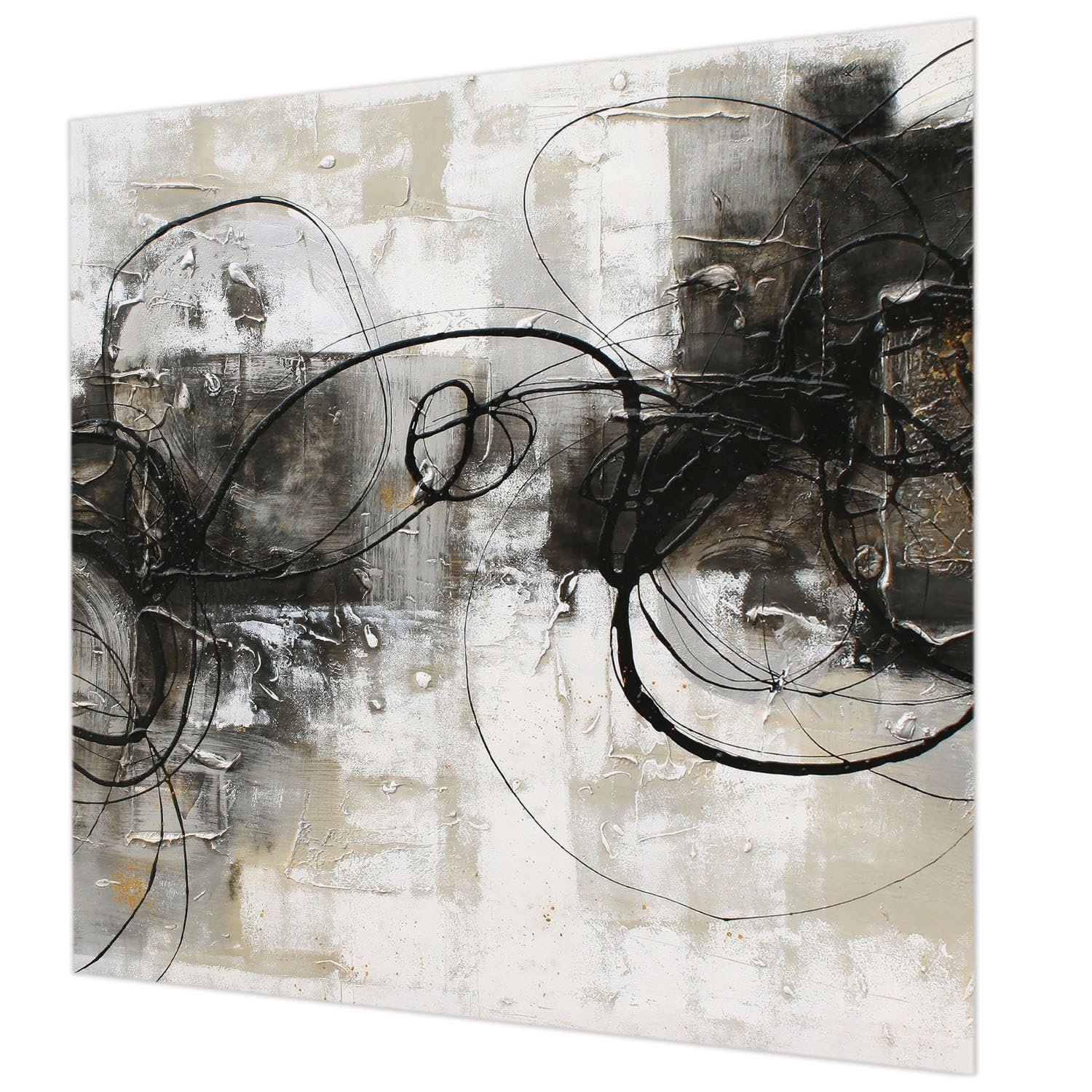 Papier peint mural intissé 250x250 cm vortex abstrait de salon