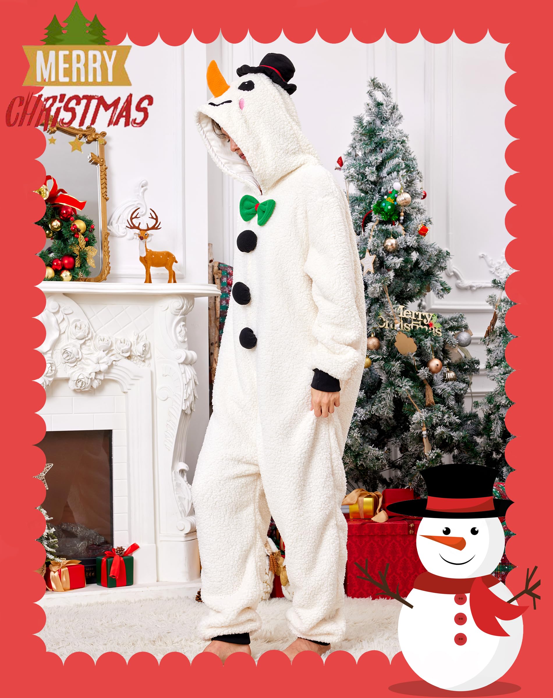 dressfan Pijama unisex de sherpa para adultos, disfraz de Halloween para mujeres y hombres