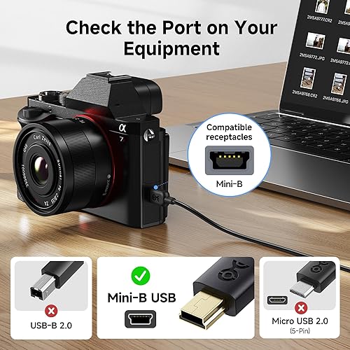 Miniatura 2 de Cable Matters Cable mini USB a USB C, 3.3 pies, datos de 480 Mbps, carga de 15 W, cable USBC a MiniUSB para controlador de juegos, cámara, GPS, Dash