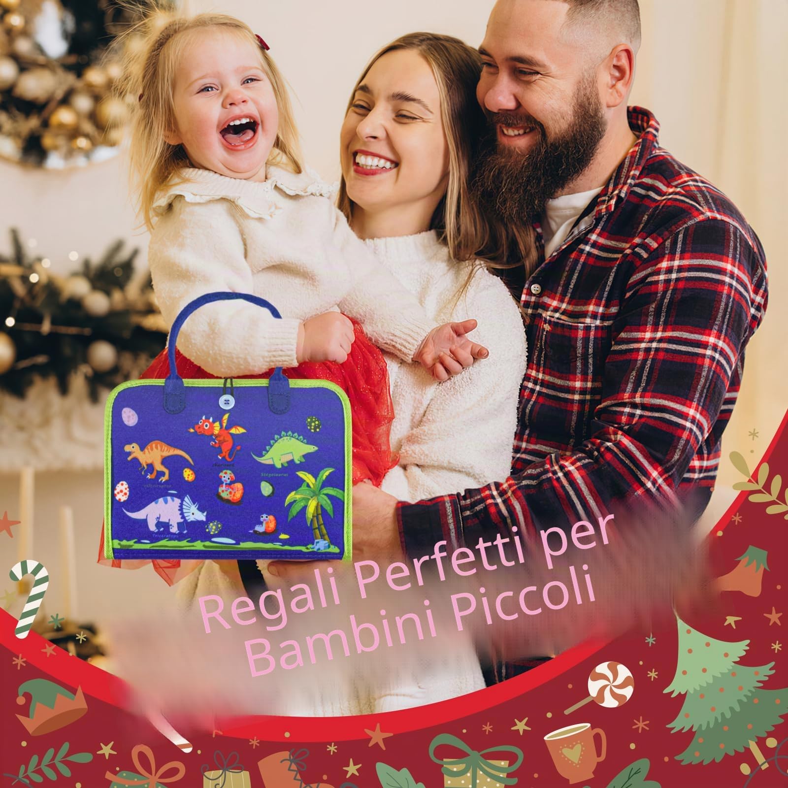 Asten Busy Board Giocattoli Montessori, Libri Busy per Bambini Piccoli, Tavola Sensoriale Libro di Attività Educative Silenziose per Bambini Piccoli, Giocattoli da Viaggio per Bambini per Aereo Auto