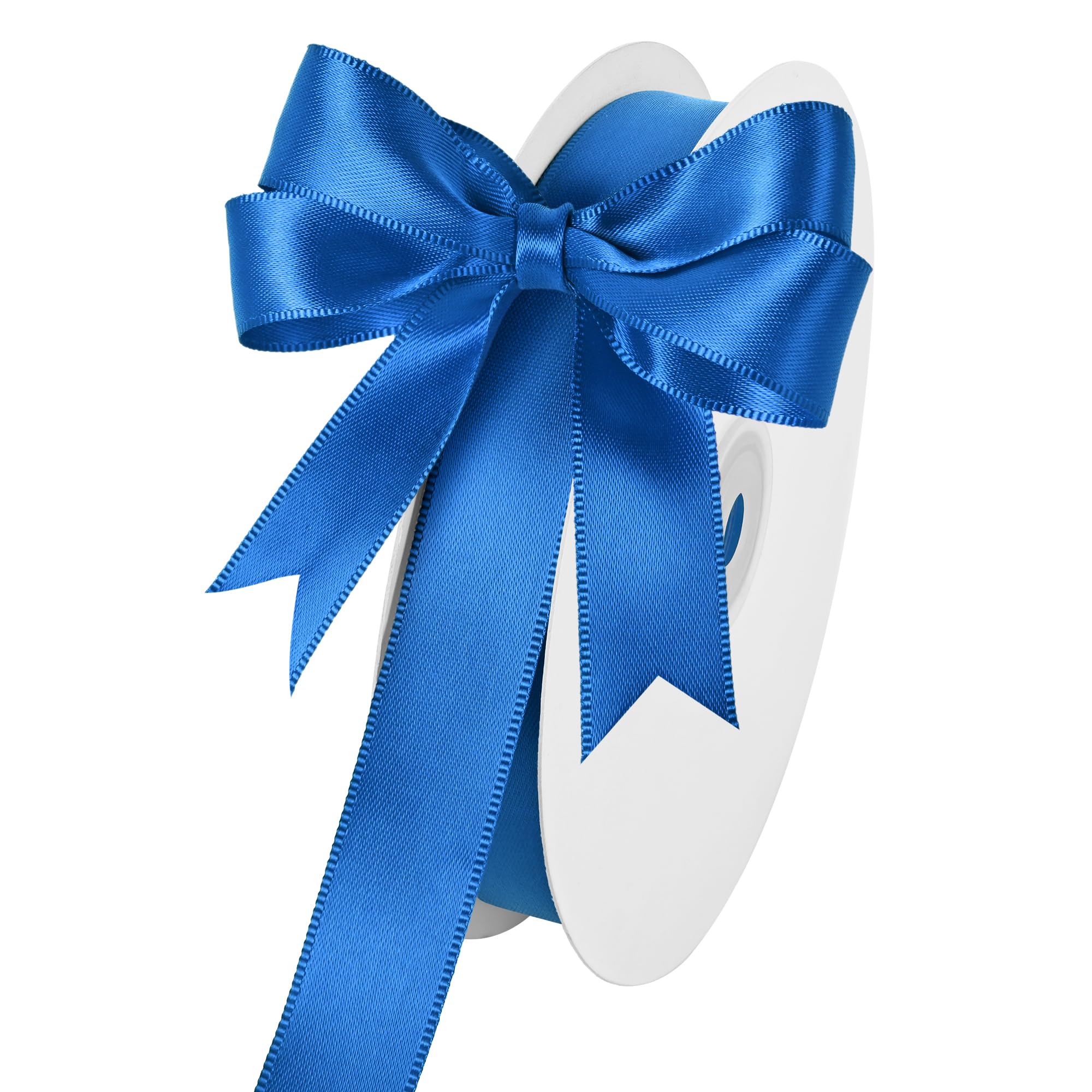 Double Face Royal Blue Satin Ribbon 3/4 inch x 50 Yards Polyester Material Perfect for Gift Wrapping Weddings Parties Hair Bows Valentine’s Day Invitations and Decorations