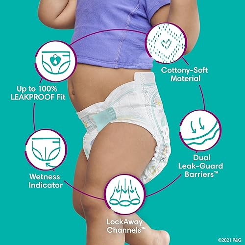Miniatura 5 de Kit de inicio de pañales y toallitas Pampers para bebés pack para 2 meses - Pañales Cruisers desechables con toallitas húmedas para bebés con pieles