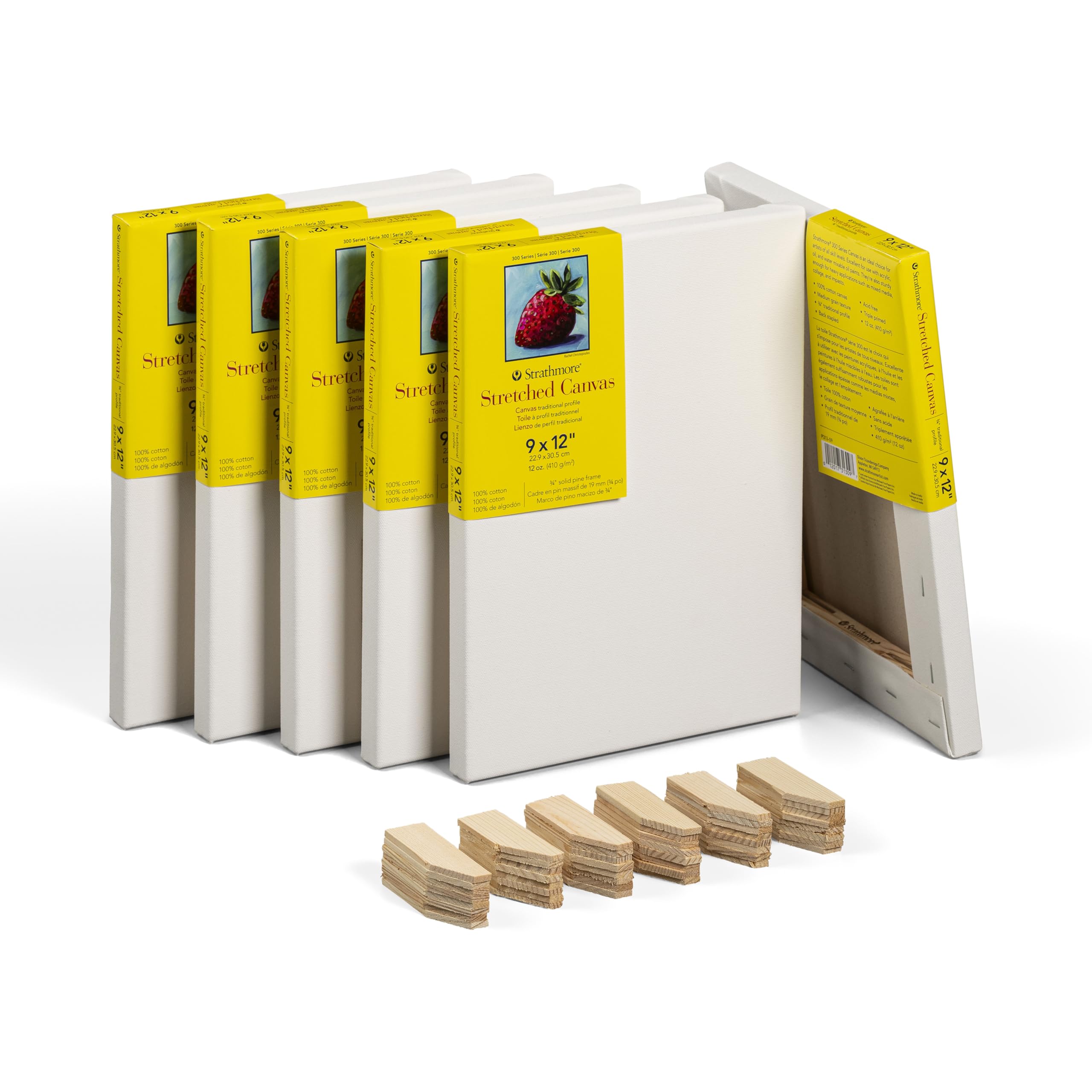 Toiles tendues Strathmore série 300 avec apprêt sans acide pour huile et acrylique