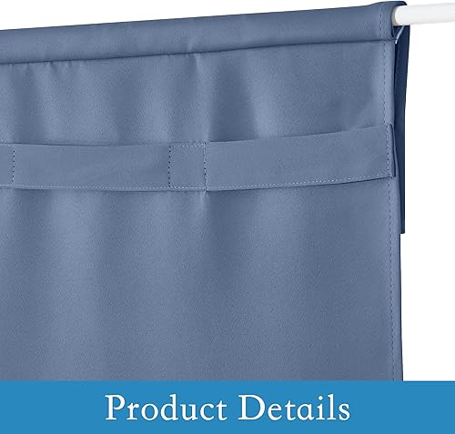 Miniatura 5 de RYB HOME Cortinas de puerta francesa de privacidad, longitud autoadhesiva, longitud ajustable, cortinas de ventana para puerta Tricia, patio, puerta