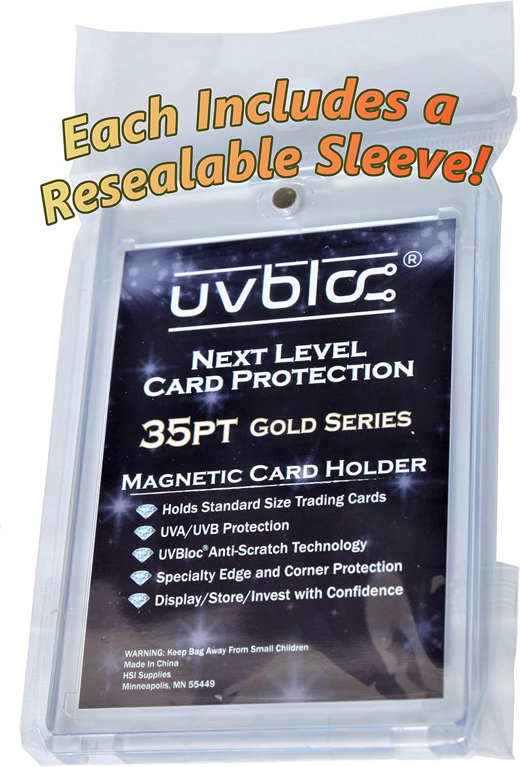 One Touch Card Holder (5 Pack) 35pt Magnetic Baseball Card Sleeves Pro Hard Case Protectors for Trading Football Basketball Sports Cards